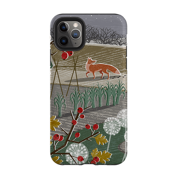 iPhone phone case-Night Fox 2 By Liane Payne-Product Details Raised bevel to protect screen from scratches. Impact resistant polycarbonate shell and shock absorbing inner TPU liner. Secure fit with design wrapping around side of the case and full access to ports. Compatible with Qi-standard wireless charging. Thickness 1/8 inch (3mm), weight 30g. Compatibility See drop down menu for options, please select the right case as we print to order.-Stringberry