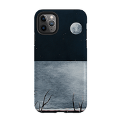 iPhone phone case-Night Of The Huge Moon By Natasha Newton-Product Details Raised bevel to protect screen from scratches. Impact resistant polycarbonate shell and shock absorbing inner TPU liner. Secure fit with design wrapping around side of the case and full access to ports. Compatible with Qi-standard wireless charging. Thickness 1/8 inch (3mm), weight 30g. Compatibility See drop down menu for options, please select the right case as we print to order.-Stringberry
