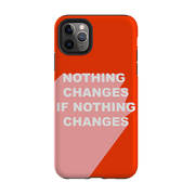 iPhone phone case-Nothing Changes-Product Details Raised bevel to protect screen from scratches. Impact resistant polycarbonate shell and shock absorbing inner TPU liner. Secure fit with design wrapping around side of the case and full access to ports. Compatible with Qi-standard wireless charging. Thickness 1/8 inch (3mm), weight 30g. Compatibility See drop down menu for options, please select the right case as we print to order.-Stringberry