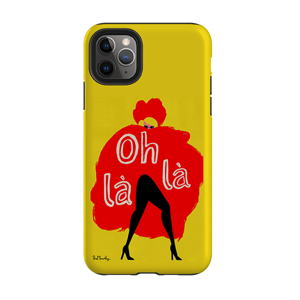iPhone phone case-Oh Lala By Paul Thurlby-Product Details Raised bevel to protect screen from scratches. Impact resistant polycarbonate shell and shock absorbing inner TPU liner. Secure fit with design wrapping around side of the case and full access to ports. Compatible with Qi-standard wireless charging. Thickness 1/8 inch (3mm), weight 30g. Compatibility See drop down menu for options, please select the right case as we print to order.-Stringberry