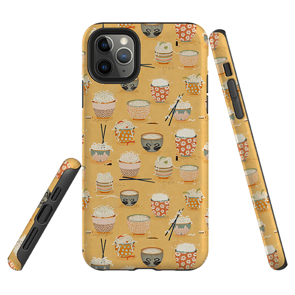 iPhone phone case-Oodles Of Noodles By Katherine Quinn-Product Details Raised bevel to protect screen from scratches. Impact resistant polycarbonate shell and shock absorbing inner TPU liner. Secure fit with design wrapping around side of the case and full access to ports. Compatible with Qi-standard wireless charging. Thickness 1/8 inch (3mm), weight 30g. Compatibility See drop down menu for options, please select the right case as we print to order.-Stringberry