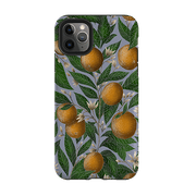 iPhone phone case-Oranges By Catherine Rowe-Product Details Raised bevel to protect screen from scratches. Impact resistant polycarbonate shell and shock absorbing inner TPU liner. Secure fit with design wrapping around side of the case and full access to ports. Compatible with Qi-standard wireless charging. Thickness 1/8 inch (3mm), weight 30g. Compatibility See drop down menu for options, please select the right case as we print to order.-Stringberry