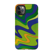 iPhone phone case-Out Of The Blue-Product Details Raised bevel to protect screen from scratches. Impact resistant polycarbonate shell and shock absorbing inner TPU liner. Secure fit with design wrapping around side of the case and full access to ports. Compatible with Qi-standard wireless charging. Thickness 1/8 inch (3mm), weight 30g. Compatibility See drop down menu for options, please select the right case as we print to order.-Stringberry