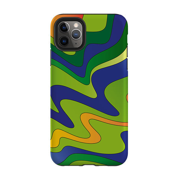 iPhone phone case-Out Of The Blue-Product Details Raised bevel to protect screen from scratches. Impact resistant polycarbonate shell and shock absorbing inner TPU liner. Secure fit with design wrapping around side of the case and full access to ports. Compatible with Qi-standard wireless charging. Thickness 1/8 inch (3mm), weight 30g. Compatibility See drop down menu for options, please select the right case as we print to order.-Stringberry