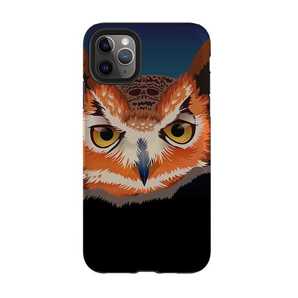 iPhone phone case-Owl By Mia Underwood-Product Details Raised bevel to protect screen from scratches. Impact resistant polycarbonate shell and shock absorbing inner TPU liner. Secure fit with design wrapping around side of the case and full access to ports. Compatible with Qi-standard wireless charging. Thickness 1/8 inch (3mm), weight 30g. Compatibility See drop down menu for options, please select the right case as we print to order.-Stringberry