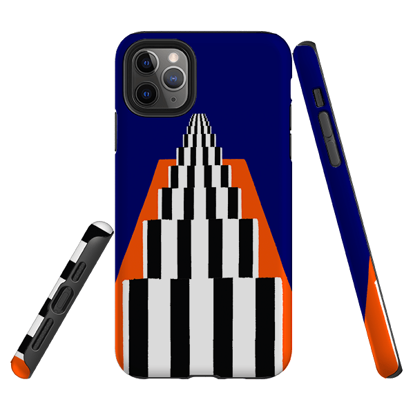 iPhone phone case-Paris Stripes By Paul Thurlby-Product Details Raised bevel to protect screen from scratches. Impact resistant polycarbonate shell and shock absorbing inner TPU liner. Secure fit with design wrapping around side of the case and full access to ports. Compatible with Qi-standard wireless charging. Thickness 1/8 inch (3mm), weight 30g. Compatibility See drop down menu for options, please select the right case as we print to order.-Stringberry