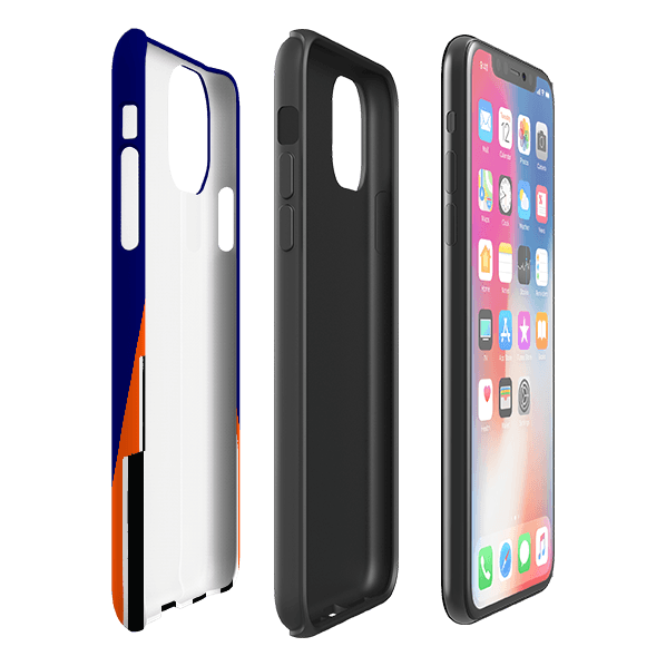 iPhone phone case-Paris Stripes By Paul Thurlby-Product Details Raised bevel to protect screen from scratches. Impact resistant polycarbonate shell and shock absorbing inner TPU liner. Secure fit with design wrapping around side of the case and full access to ports. Compatible with Qi-standard wireless charging. Thickness 1/8 inch (3mm), weight 30g. Compatibility See drop down menu for options, please select the right case as we print to order.-Stringberry