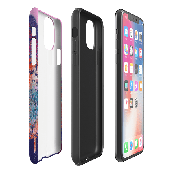 iPhone phone case-Pav Garden By Tiffany Lynch-Product Details Raised bevel to protect screen from scratches. Impact resistant polycarbonate shell and shock absorbing inner TPU liner. Secure fit with design wrapping around side of the case and full access to ports. Compatible with Qi-standard wireless charging. Thickness 1/8 inch (3mm), weight 30g. Compatibility See drop down menu for options, please select the right case as we print to order.-Stringberry