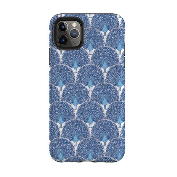 iPhone phone case-Peacock Blue By Natalie Pedetti Prack-Product Details Raised bevel to protect screen from scratches. Impact resistant polycarbonate shell and shock absorbing inner TPU liner. Secure fit with design wrapping around side of the case and full access to ports. Compatible with Qi-standard wireless charging. Thickness 1/8 inch (3mm), weight 30g. Compatibility See drop down menu for options, please select the right case as we print to order.-Stringberry