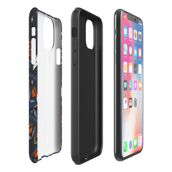 iPhone phone case-Pegasus By Lee Foster Wilson-Product Details Raised bevel to protect screen from scratches. Impact resistant polycarbonate shell and shock absorbing inner TPU liner. Secure fit with design wrapping around side of the case and full access to ports. Compatible with Qi-standard wireless charging. Thickness 1/8 inch (3mm), weight 30g. Compatibility See drop down menu for options, please select the right case as we print to order.-Stringberry