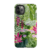 iPhone phone case-Pink Botanical By Bex Parkin-Product Details Raised bevel to protect screen from scratches. Impact resistant polycarbonate shell and shock absorbing inner TPU liner. Secure fit with design wrapping around side of the case and full access to ports. Compatible with Qi-standard wireless charging. Thickness 1/8 inch (3mm), weight 30g. Compatibility See drop down menu for options, please select the right case as we print to order.-Stringberry