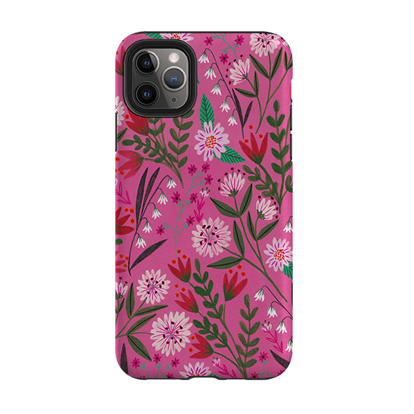 iPhone phone case-Pink Sunset By Lee Foster Wilson-Product Details Raised bevel to protect screen from scratches. Impact resistant polycarbonate shell and shock absorbing inner TPU liner. Secure fit with design wrapping around side of the case and full access to ports. Compatible with Qi-standard wireless charging. Thickness 1/8 inch (3mm), weight 30g. Compatibility See drop down menu for options, please select the right case as we print to order.-Stringberry