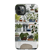 iPhone phone case-Plant Shelves By Bex Parkin-Product Details Raised bevel to protect screen from scratches. Impact resistant polycarbonate shell and shock absorbing inner TPU liner. Secure fit with design wrapping around side of the case and full access to ports. Compatible with Qi-standard wireless charging. Thickness 1/8 inch (3mm), weight 30g. Compatibility See drop down menu for options, please select the right case as we print to order.-Stringberry