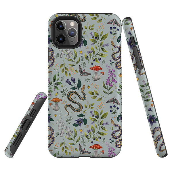 iPhone phone case-Poisonous 2 By Catherine Rowe-Product Details Raised bevel to protect screen from scratches. Impact resistant polycarbonate shell and shock absorbing inner TPU liner. Secure fit with design wrapping around side of the case and full access to ports. Compatible with Qi-standard wireless charging. Thickness 1/8 inch (3mm), weight 30g. Compatibility See drop down menu for options, please select the right case as we print to order.-Stringberry