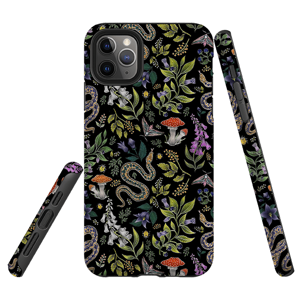 iPhone phone case-Poisonous By Catherine Rowe-Product Details Raised bevel to protect screen from scratches. Impact resistant polycarbonate shell and shock absorbing inner TPU liner. Secure fit with design wrapping around side of the case and full access to ports. Compatible with Qi-standard wireless charging. Thickness 1/8 inch (3mm), weight 30g. Compatibility See drop down menu for options, please select the right case as we print to order.-Stringberry