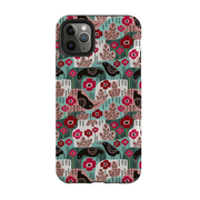 iPhone phone case-Poppies And Crow By Suzy Taylor-Product Details Raised bevel to protect screen from scratches. Impact resistant polycarbonate shell and shock absorbing inner TPU liner. Secure fit with design wrapping around side of the case and full access to ports. Compatible with Qi-standard wireless charging. Thickness 1/8 inch (3mm), weight 30g. Compatibility See drop down menu for options, please select the right case as we print to order.-Stringberry