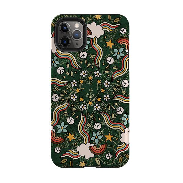 iPhone phone case-Power Mandala-Product Details Raised bevel to protect screen from scratches. Impact resistant polycarbonate shell and shock absorbing inner TPU liner. Secure fit with design wrapping around side of the case and full access to ports. Compatible with Qi-standard wireless charging. Thickness 1/8 inch (3mm), weight 30g. Compatibility See drop down menu for options, please select the right case as we print to order.-Stringberry