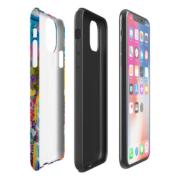 iPhone phone case-Precious Day By Claire West-Product Details Raised bevel to protect screen from scratches. Impact resistant polycarbonate shell and shock absorbing inner TPU liner. Secure fit with design wrapping around side of the case and full access to ports. Compatible with Qi-standard wireless charging. Thickness 1/8 inch (3mm), weight 30g. Compatibility See drop down menu for options, please select the right case as we print to order.-Stringberry