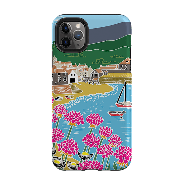 iPhone phone case-Quaint Harbour By Kate Heiss-Product Details Raised bevel to protect screen from scratches. Impact resistant polycarbonate shell and shock absorbing inner TPU liner. Secure fit with design wrapping around side of the case and full access to ports. Compatible with Qi-standard wireless charging. Thickness 1/8 inch (3mm), weight 30g. Compatibility See drop down menu for options, please select the right case as we print to order.-Stringberry