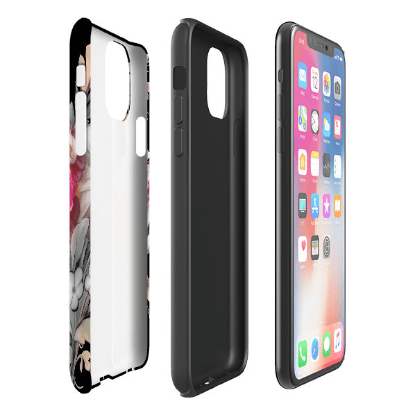 iPhone phone case-Redcar-Product Details Raised bevel to protect screen from scratches. Impact resistant polycarbonate shell and shock absorbing inner TPU liner. Secure fit with design wrapping around side of the case and full access to ports. Compatible with Qi-standard wireless charging. Thickness 1/8 inch (3mm), weight 30g. Compatibility See drop down menu for options, please select the right case as we print to order.-Stringberry