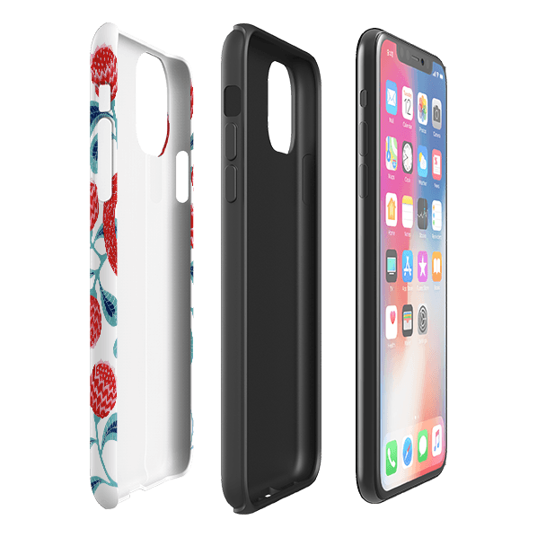 iPhone phone case-Redsnake By Bex Parkin-Product Details Raised bevel to protect screen from scratches. Impact resistant polycarbonate shell and shock absorbing inner TPU liner. Secure fit with design wrapping around side of the case and full access to ports. Compatible with Qi-standard wireless charging. Thickness 1/8 inch (3mm), weight 30g. Compatibility See drop down menu for options, please select the right case as we print to order.-Stringberry