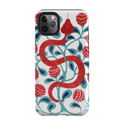 iPhone phone case-Redsnake By Bex Parkin-Product Details Raised bevel to protect screen from scratches. Impact resistant polycarbonate shell and shock absorbing inner TPU liner. Secure fit with design wrapping around side of the case and full access to ports. Compatible with Qi-standard wireless charging. Thickness 1/8 inch (3mm), weight 30g. Compatibility See drop down menu for options, please select the right case as we print to order.-Stringberry
