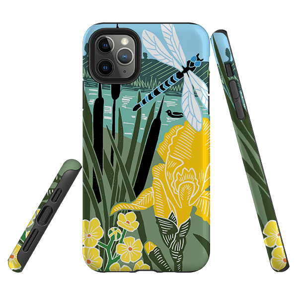 iPhone phone case-Riverside By Kate Heiss-Product Details Raised bevel to protect screen from scratches. Impact resistant polycarbonate shell and shock absorbing inner TPU liner. Secure fit with design wrapping around side of the case and full access to ports. Compatible with Qi-standard wireless charging. Thickness 1/8 inch (3mm), weight 30g. Compatibility See drop down menu for options, please select the right case as we print to order.-Stringberry
