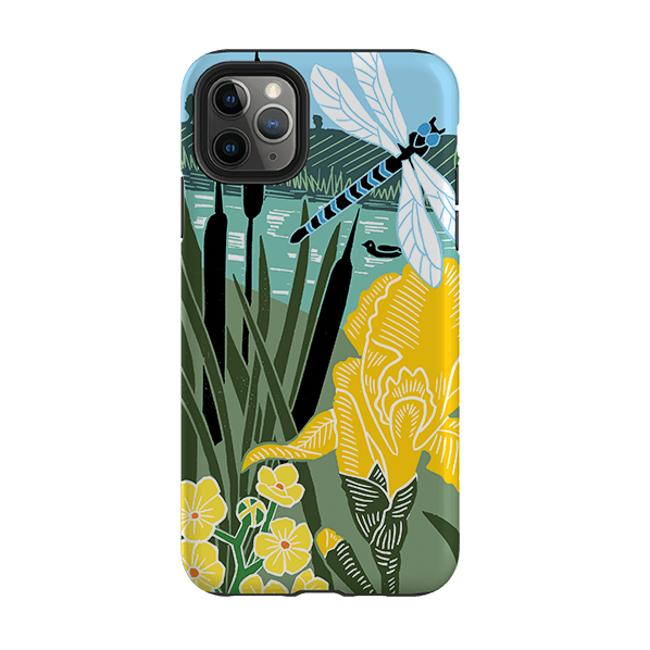 iPhone phone case-Riverside By Kate Heiss-Product Details Raised bevel to protect screen from scratches. Impact resistant polycarbonate shell and shock absorbing inner TPU liner. Secure fit with design wrapping around side of the case and full access to ports. Compatible with Qi-standard wireless charging. Thickness 1/8 inch (3mm), weight 30g. Compatibility See drop down menu for options, please select the right case as we print to order.-Stringberry