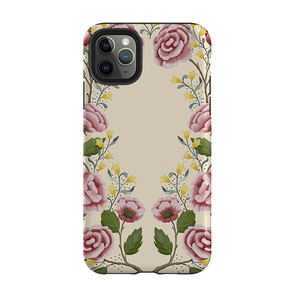 iPhone phone case-Roses By Bex Parkin-Product Details Raised bevel to protect screen from scratches. Impact resistant polycarbonate shell and shock absorbing inner TPU liner. Secure fit with design wrapping around side of the case and full access to ports. Compatible with Qi-standard wireless charging. Thickness 1/8 inch (3mm), weight 30g. Compatibility See drop down menu for options, please select the right case as we print to order.-Stringberry