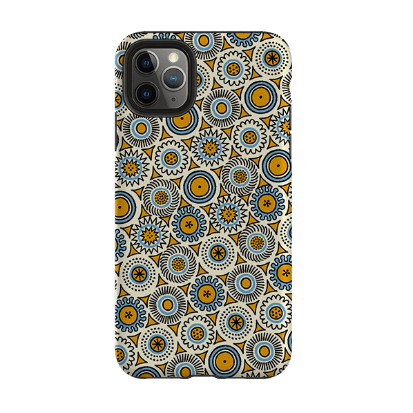 iPhone phone case-Roundels By Cressida Bell-Product Details Raised bevel to protect screen from scratches. Impact resistant polycarbonate shell and shock absorbing inner TPU liner. Secure fit with design wrapping around side of the case and full access to ports. Compatible with Qi-standard wireless charging. Thickness 1/8 inch (3mm), weight 30g. Compatibility See drop down menu for options, please select the right case as we print to order.-Stringberry
