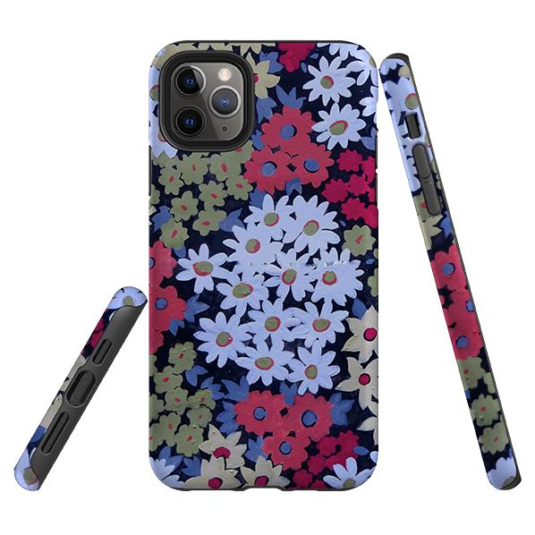 iPhone phone case-Sandpiper Floral By Sarah Campbell-Product Details Raised bevel to protect screen from scratches. Impact resistant polycarbonate shell and shock absorbing inner TPU liner. Secure fit with design wrapping around side of the case and full access to ports. Compatible with Qi-standard wireless charging. Thickness 1/8 inch (3mm), weight 30g. Compatibility See drop down menu for options, please select the right case as we print to order.-Stringberry
