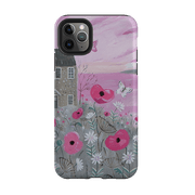iPhone phone case-Seaside Flowers By Mary Stubberfield-Product Details Raised bevel to protect screen from scratches. Impact resistant polycarbonate shell and shock absorbing inner TPU liner. Secure fit with design wrapping around side of the case and full access to ports. Compatible with Qi-standard wireless charging. Thickness 1/8 inch (3mm), weight 30g. Compatibility See drop down menu for options, please select the right case as we print to order.-Stringberry