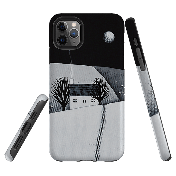 iPhone phone case-Sheep Fields By Natasha Newton-Product Details Raised bevel to protect screen from scratches. Impact resistant polycarbonate shell and shock absorbing inner TPU liner. Secure fit with design wrapping around side of the case and full access to ports. Compatible with Qi-standard wireless charging. Thickness 1/8 inch (3mm), weight 30g. Compatibility See drop down menu for options, please select the right case as we print to order.-Stringberry