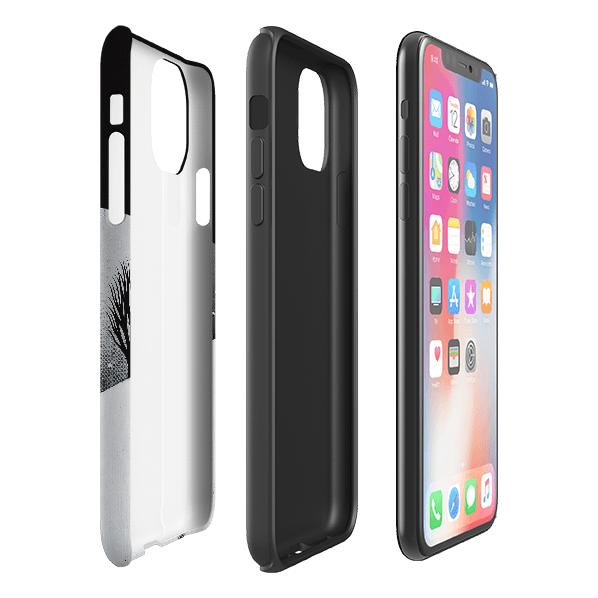 iPhone phone case-Sheep Fields By Natasha Newton-Product Details Raised bevel to protect screen from scratches. Impact resistant polycarbonate shell and shock absorbing inner TPU liner. Secure fit with design wrapping around side of the case and full access to ports. Compatible with Qi-standard wireless charging. Thickness 1/8 inch (3mm), weight 30g. Compatibility See drop down menu for options, please select the right case as we print to order.-Stringberry