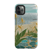 iPhone phone case-Shoreline By Liane Payne-Product Details Raised bevel to protect screen from scratches. Impact resistant polycarbonate shell and shock absorbing inner TPU liner. Secure fit with design wrapping around side of the case and full access to ports. Compatible with Qi-standard wireless charging. Thickness 1/8 inch (3mm), weight 30g. Compatibility See drop down menu for options, please select the right case as we print to order.-Stringberry