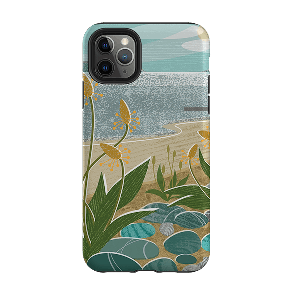 iPhone phone case-Shoreline By Liane Payne-Product Details Raised bevel to protect screen from scratches. Impact resistant polycarbonate shell and shock absorbing inner TPU liner. Secure fit with design wrapping around side of the case and full access to ports. Compatible with Qi-standard wireless charging. Thickness 1/8 inch (3mm), weight 30g. Compatibility See drop down menu for options, please select the right case as we print to order.-Stringberry