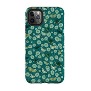 iPhone phone case-Small Moths 2 By Katherine Quinn-Product Details Raised bevel to protect screen from scratches. Impact resistant polycarbonate shell and shock absorbing inner TPU liner. Secure fit with design wrapping around side of the case and full access to ports. Compatible with Qi-standard wireless charging. Thickness 1/8 inch (3mm), weight 30g. Compatibility See drop down menu for options, please select the right case as we print to order.-Stringberry