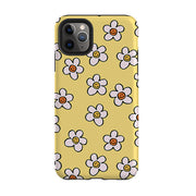 iPhone phone case-Smiley Mellow Yellow-Product Details Raised bevel to protect screen from scratches. Impact resistant polycarbonate shell and shock absorbing inner TPU liner. Secure fit with design wrapping around side of the case and full access to ports. Compatible with Qi-standard wireless charging. Thickness 1/8 inch (3mm), weight 30g. Compatibility See drop down menu for options, please select the right case as we print to order.-Stringberry