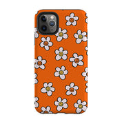 iPhone phone case-Smiley Orange-Product Details Raised bevel to protect screen from scratches. Impact resistant polycarbonate shell and shock absorbing inner TPU liner. Secure fit with design wrapping around side of the case and full access to ports. Compatible with Qi-standard wireless charging. Thickness 1/8 inch (3mm), weight 30g. Compatibility See drop down menu for options, please select the right case as we print to order.-Stringberry