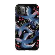 iPhone phone case-Soaring Birds By Catherine Rowe-Product Details Raised bevel to protect screen from scratches. Impact resistant polycarbonate shell and shock absorbing inner TPU liner. Secure fit with design wrapping around side of the case and full access to ports. Compatible with Qi-standard wireless charging. Thickness 1/8 inch (3mm), weight 30g. Compatibility See drop down menu for options, please select the right case as we print to order.-Stringberry