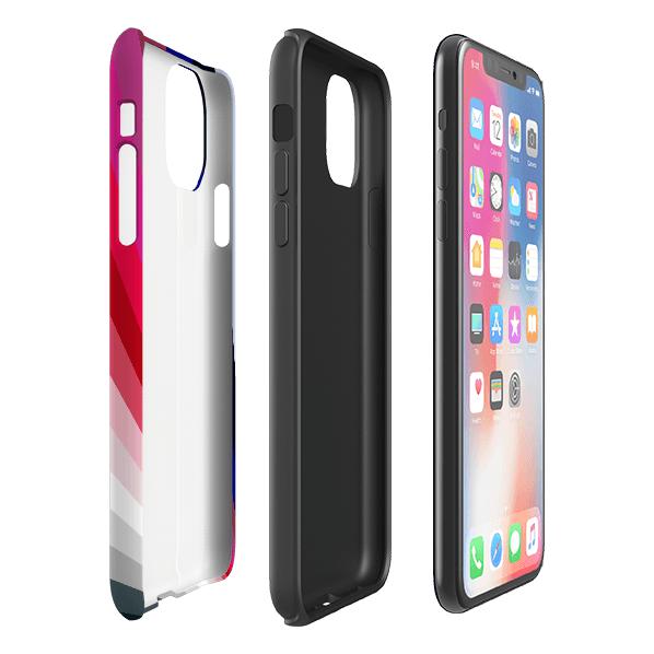iPhone phone case-Spectrum Fan 2 By Kitty Joseph-Product Details Raised bevel to protect screen from scratches. Impact resistant polycarbonate shell and shock absorbing inner TPU liner. Secure fit with design wrapping around side of the case and full access to ports. Compatible with Qi-standard wireless charging. Thickness 1/8 inch (3mm), weight 30g. Compatibility See drop down menu for options, please select the right case as we print to order.-Stringberry