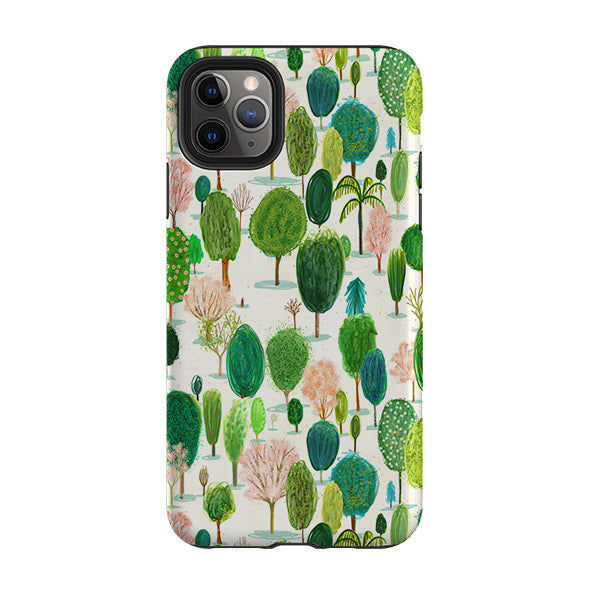 iPhone phone case-Spring In The Arboretum By Katherine Quinn-Product Details Raised bevel to protect screen from scratches. Impact resistant polycarbonate shell and shock absorbing inner TPU liner. Secure fit with design wrapping around side of the case and full access to ports. Compatible with Qi-standard wireless charging. Thickness 1/8 inch (3mm), weight 30g. Compatibility See drop down menu for options, please select the right case as we print to order.-Stringberry