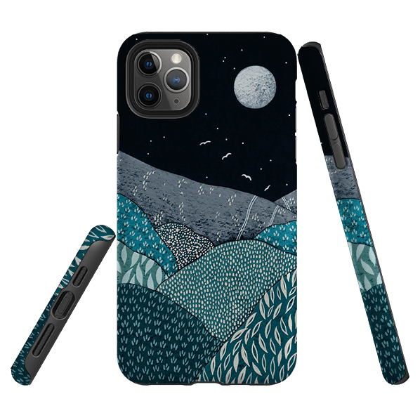 iPhone phone case-Spring Night By Natasha Newton-Product Details Raised bevel to protect screen from scratches. Impact resistant polycarbonate shell and shock absorbing inner TPU liner. Secure fit with design wrapping around side of the case and full access to ports. Compatible with Qi-standard wireless charging. Thickness 1/8 inch (3mm), weight 30g. Compatibility See drop down menu for options, please select the right case as we print to order.-Stringberry