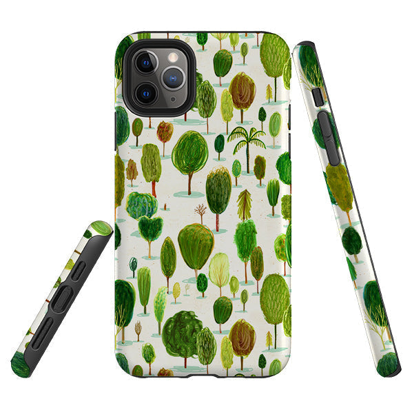 iPhone phone case-Summer In The Arboretum By Katherine Quinn-Product Details Raised bevel to protect screen from scratches. Impact resistant polycarbonate shell and shock absorbing inner TPU liner. Secure fit with design wrapping around side of the case and full access to ports. Compatible with Qi-standard wireless charging. Thickness 1/8 inch (3mm), weight 30g. Compatibility See drop down menu for options, please select the right case as we print to order.-Stringberry