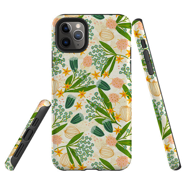 iPhone phone case-Summer Meadow By Katherine Quinn-Product Details Raised bevel to protect screen from scratches. Impact resistant polycarbonate shell and shock absorbing inner TPU liner. Secure fit with design wrapping around side of the case and full access to ports. Compatible with Qi-standard wireless charging. Thickness 1/8 inch (3mm), weight 30g. Compatibility See drop down menu for options, please select the right case as we print to order.-Stringberry