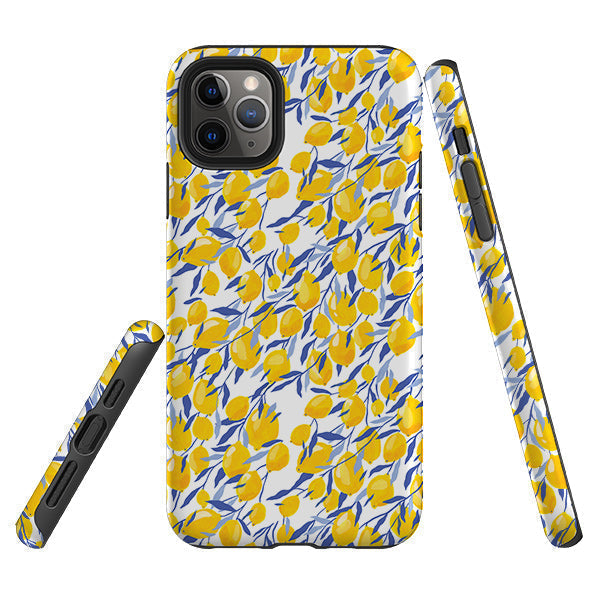 iPhone phone case-Summer Pattern By Madalina Andronic-Product Details Raised bevel to protect screen from scratches. Impact resistant polycarbonate shell and shock absorbing inner TPU liner. Secure fit with design wrapping around side of the case and full access to ports. Compatible with Qi-standard wireless charging. Thickness 1/8 inch (3mm), weight 30g. Compatibility See drop down menu for options, please select the right case as we print to order.-Stringberry