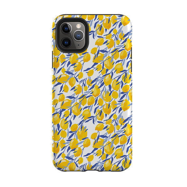 iPhone phone case-Summer Pattern By Madalina Andronic-Product Details Raised bevel to protect screen from scratches. Impact resistant polycarbonate shell and shock absorbing inner TPU liner. Secure fit with design wrapping around side of the case and full access to ports. Compatible with Qi-standard wireless charging. Thickness 1/8 inch (3mm), weight 30g. Compatibility See drop down menu for options, please select the right case as we print to order.-Stringberry