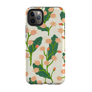 iPhone phone case-Summer Seeds Cream By Katherine Quinn-Product Details Raised bevel to protect screen from scratches. Impact resistant polycarbonate shell and shock absorbing inner TPU liner. Secure fit with design wrapping around side of the case and full access to ports. Compatible with Qi-standard wireless charging. Thickness 1/8 inch (3mm), weight 30g. Compatibility See drop down menu for options, please select the right case as we print to order.-Stringberry