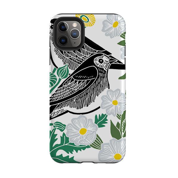 iPhone phone case-Summer Wagtail By Kate Heiss-Product Details Raised bevel to protect screen from scratches. Impact resistant polycarbonate shell and shock absorbing inner TPU liner. Secure fit with design wrapping around side of the case and full access to ports. Compatible with Qi-standard wireless charging. Thickness 1/8 inch (3mm), weight 30g. Compatibility See drop down menu for options, please select the right case as we print to order.-Stringberry