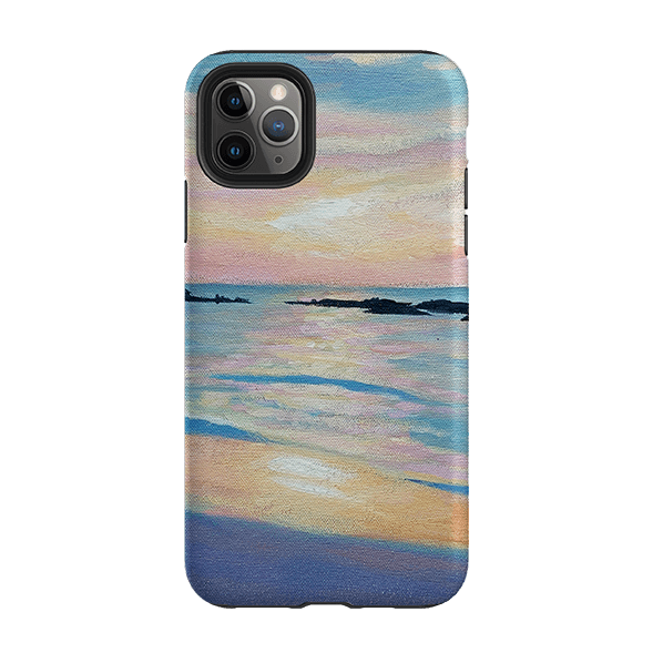 iPhone phone case-Sunset By Mary Stubberfield-Product Details Raised bevel to protect screen from scratches. Impact resistant polycarbonate shell and shock absorbing inner TPU liner. Secure fit with design wrapping around side of the case and full access to ports. Compatible with Qi-standard wireless charging. Thickness 1/8 inch (3mm), weight 30g. Compatibility See drop down menu for options, please select the right case as we print to order.-Stringberry
